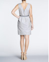 Blue dot dress with slits