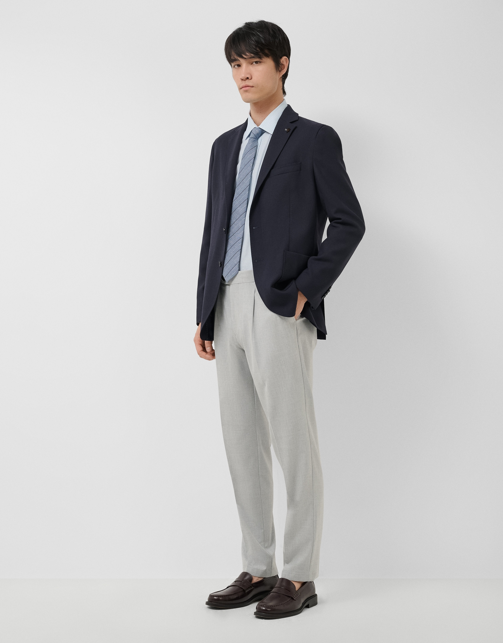 Navy blue structured jacket - Man - SS2025 | Roberto Verino