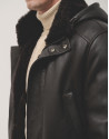 Dark brown double-faced sheepskin coat - Man | Roberto Verino