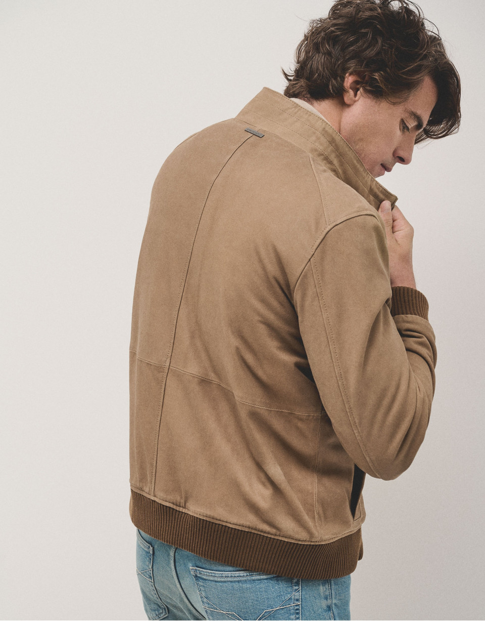 Cazadora piel color coñac - Hombre - OI2024 | Roberto Verino