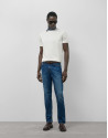 White mercerised cotton t-shirt