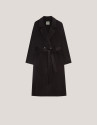 Abrigo largo oversize doble faz negro