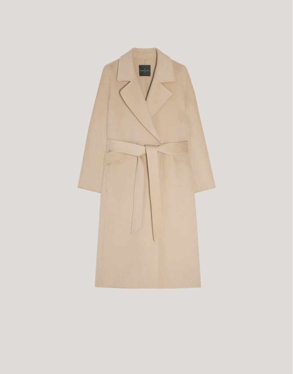 Abrigo largo oversize doble faz beige