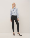 Pantalón slim elástico punto cortado negro | Roberto Verino