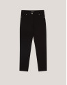 Pantalón slim elástico punto cortado negro | Roberto Verino