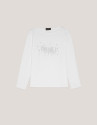 Camiseta manga larga blanca con bordado VERINO | Roberto Verino