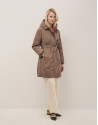 Parka de plumas oversize marrón - Mujer | Roberto Verino