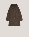 Parka de plumas oversize marrón - Mujer | Roberto Verino