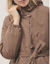 Parka de plumas oversize marrón - Mujer | Roberto Verino