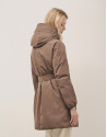 Parka de plumas oversize marrón - Mujer | Roberto Verino