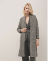 Chaqueta larga punto grueso gris - Mujer | Roberto Verino