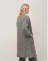 Chaqueta larga punto grueso gris - Mujer | Roberto Verino
