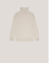 Turtleneck jumper in beige cashmere - Woman | Roberto Verino
