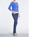 Klein blue sweater with ripple effect