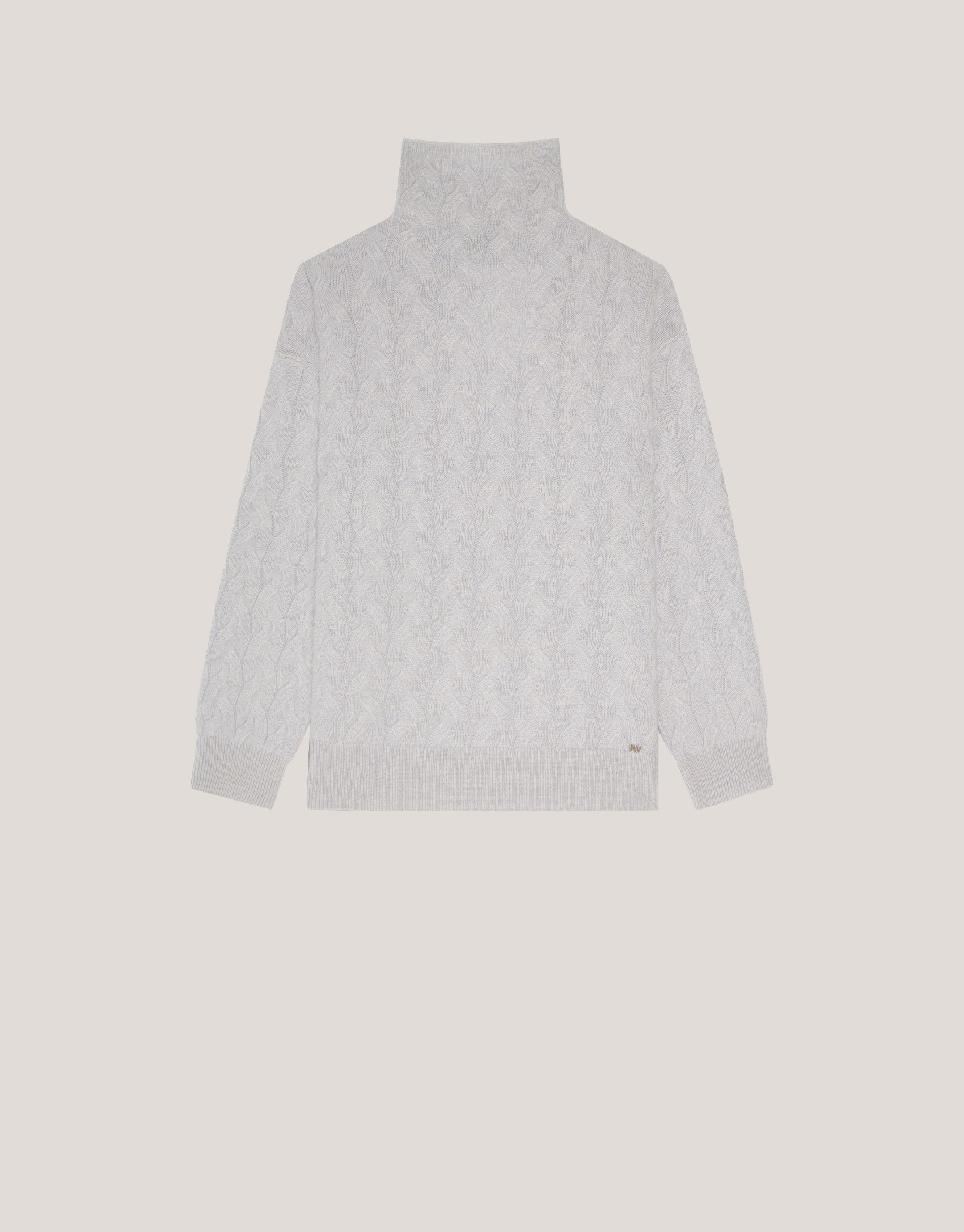 Jersey cuello chimenea cashmere gris - Mujer | Roberto Verino