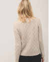Turtleneck jumper in beige cashmere - Woman | Roberto Verino