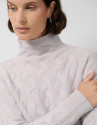 Jersey cuello chimenea cashmere gris - Mujer | Roberto Verino