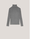 Grey ribbed turtleneck jumper - Woman - AW2024 | Roberto Verino