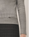 Grey ribbed turtleneck jumper - Woman - AW2024 | Roberto Verino