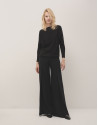 Jersey punto negro con aplicaciones strass en... | Roberto Verino