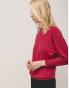 Jersey punto rojo con aplicaciones strass en ... | Roberto Verino