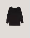Jersey punto negro con aplicaciones strass en... | Roberto Verino