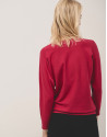 Jersey punto rojo con aplicaciones strass en ... | Roberto Verino