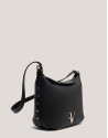 Bolso de hombro Mini Hobo Mafalda piel negro | Roberto Verino