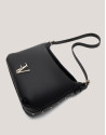 Bolso de hombro Mini Hobo Mafalda piel negro | Roberto Verino