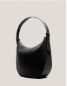 Bolso de hombro Cuca Hobo piel granulada negro | Roberto Verino