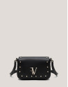 Black leather Mini Mafalda shoulder bag - Sale | Roberto Verino