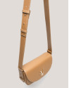 Camel grained leather Cuca Mini shoulder bag | Roberto Verino
