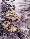 Foulard en lana estampado print animal verde.