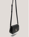 Black leather Mini Mafalda shoulder bag - Sale | Roberto Verino