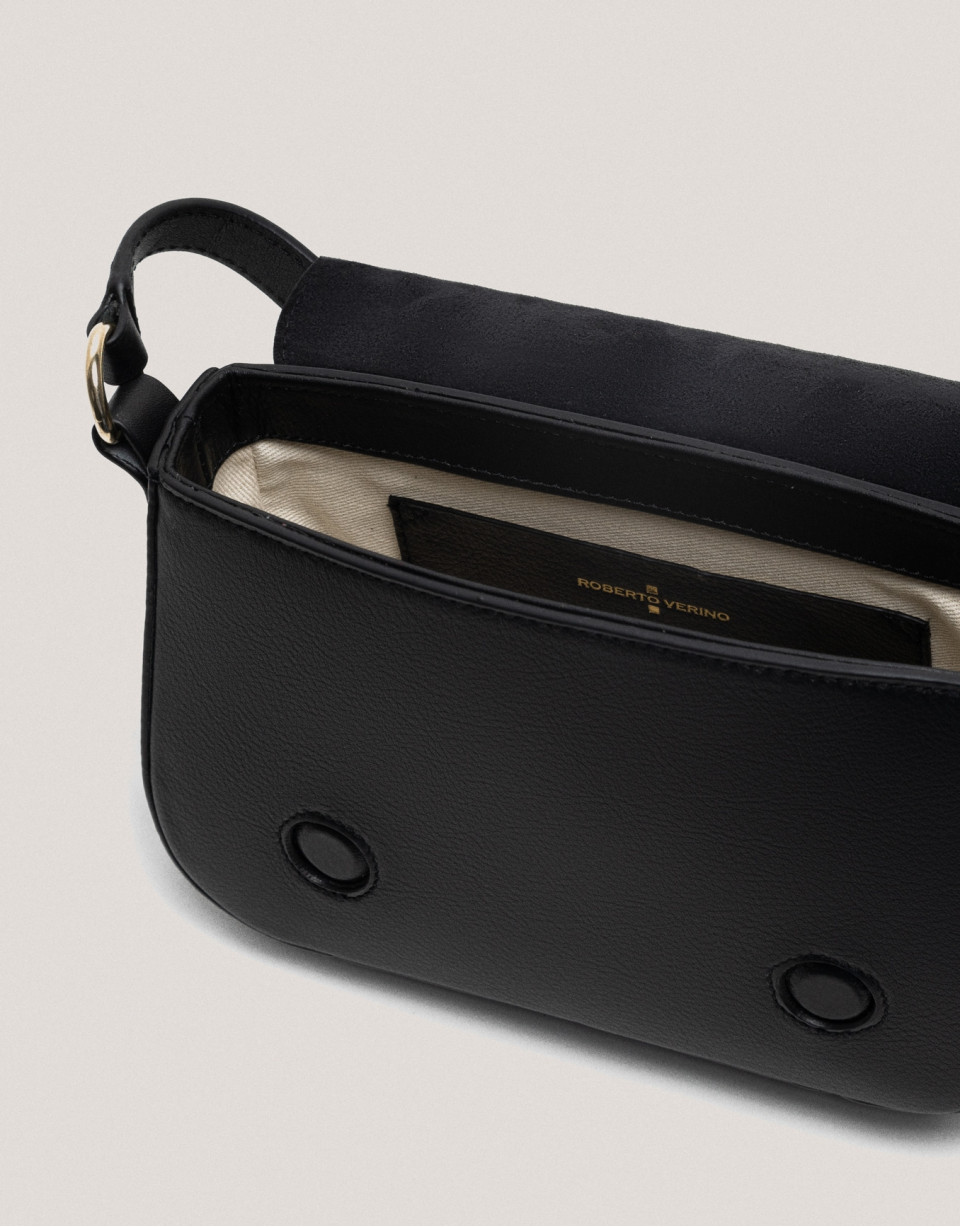 Bolso bandolera Mafalda Mini piel negra - Sale | Roberto Verino