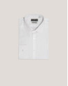 White structured cotton dress shirt
