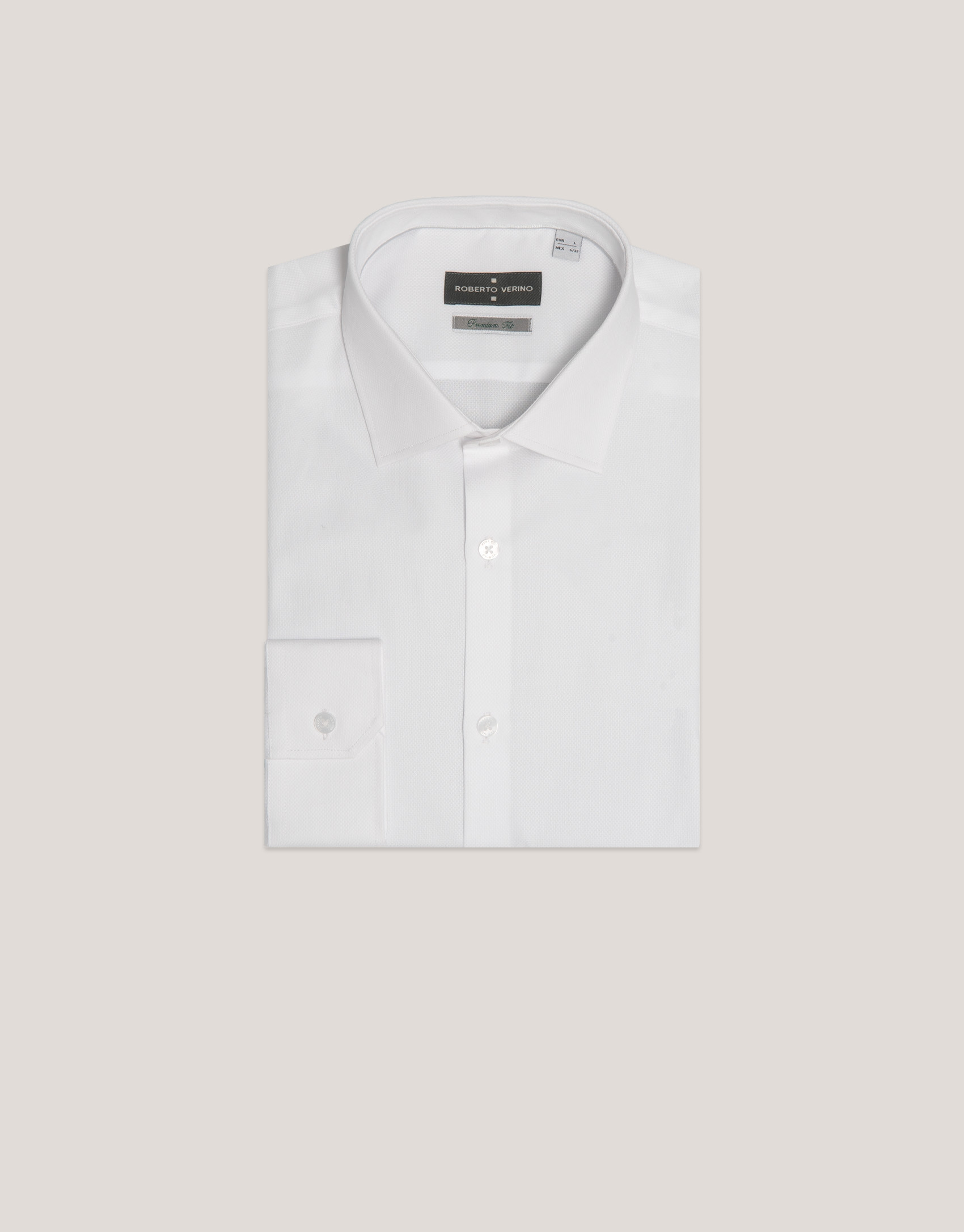 Camisa vestir regular estructura blanca