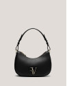 Bolso de hombro Sun Moon piel negro