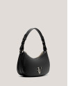 Black leather Sun Moon shoulder bag