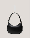 Black leather Sun Moon shoulder bag