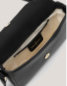 Sun black leather shoulder bag