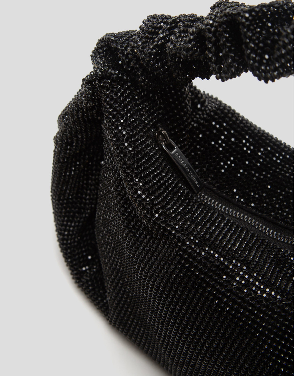 Black Ariana Crystal Mesh handbag