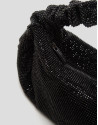 Bolso de mano Ariana Cristal Mesh negro