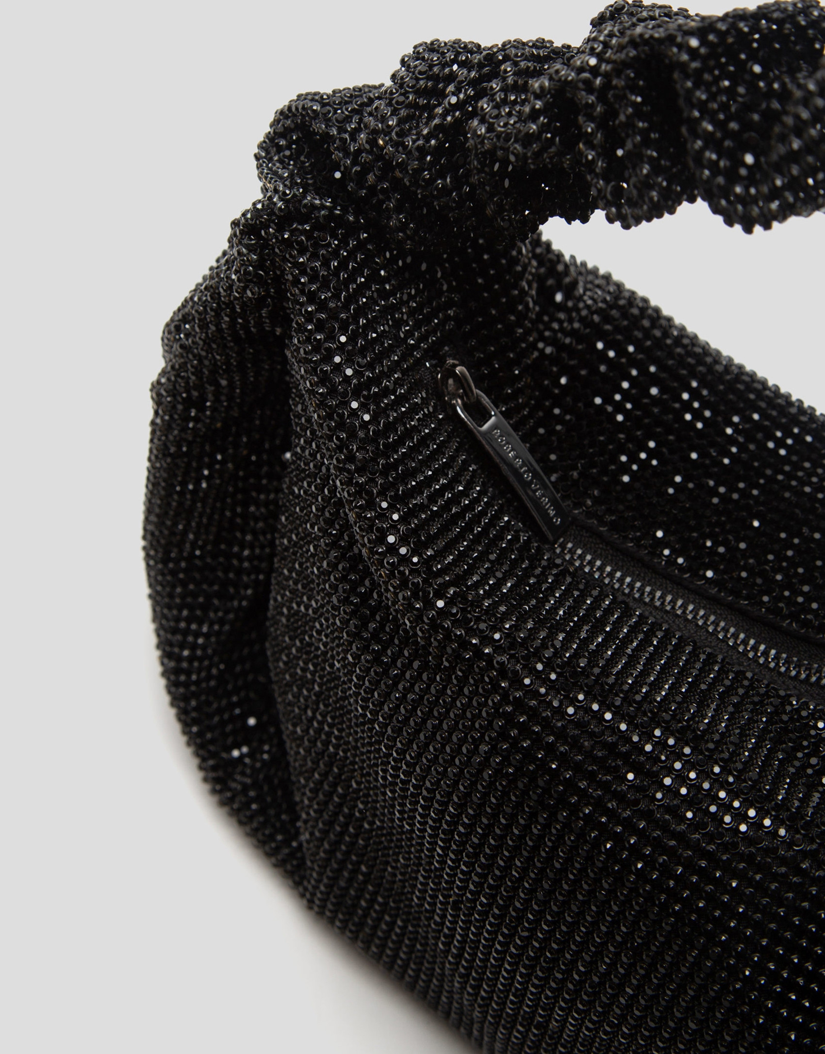 Black Ariana Crystal Mesh handbag