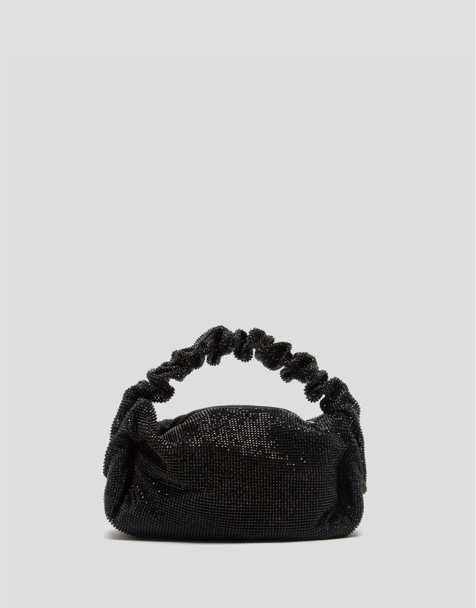 Black Ariana Crystal Mesh handbag