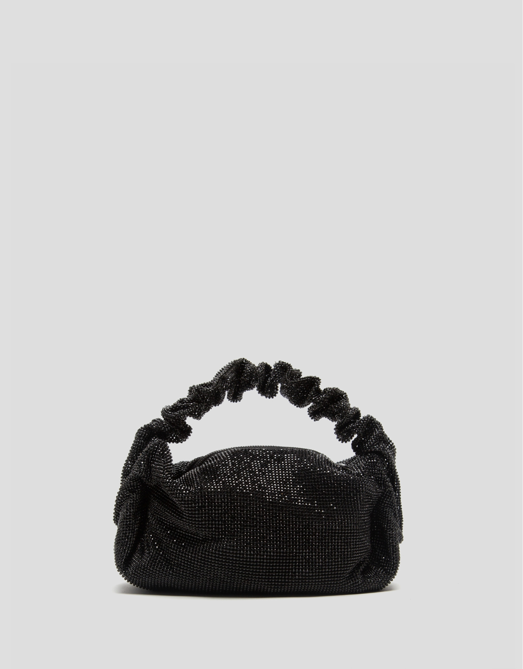 Bolso de mano Ariana Cristal Mesh negro