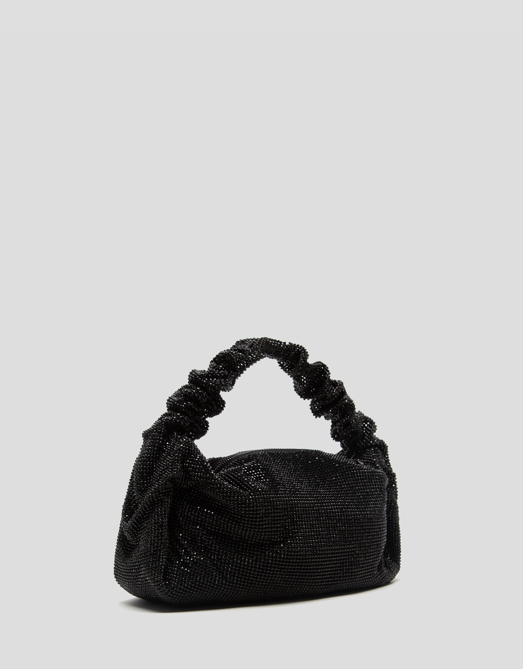 Black Ariana Crystal Mesh handbag