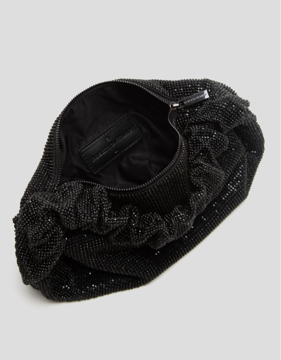 Black Ariana Crystal Mesh handbag