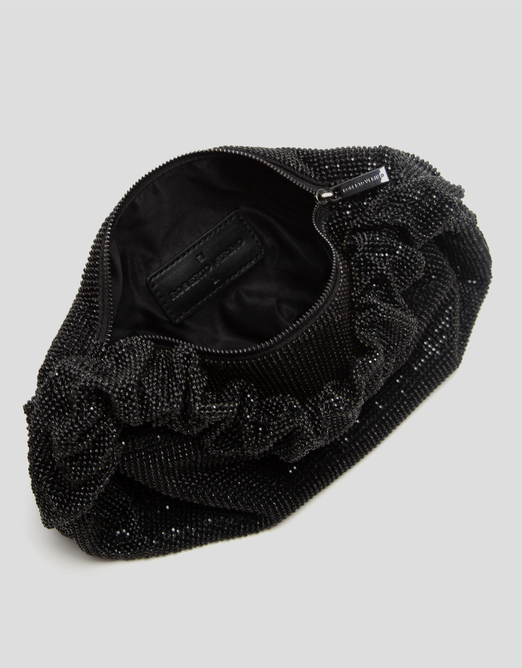 Black Ariana Crystal Mesh handbag