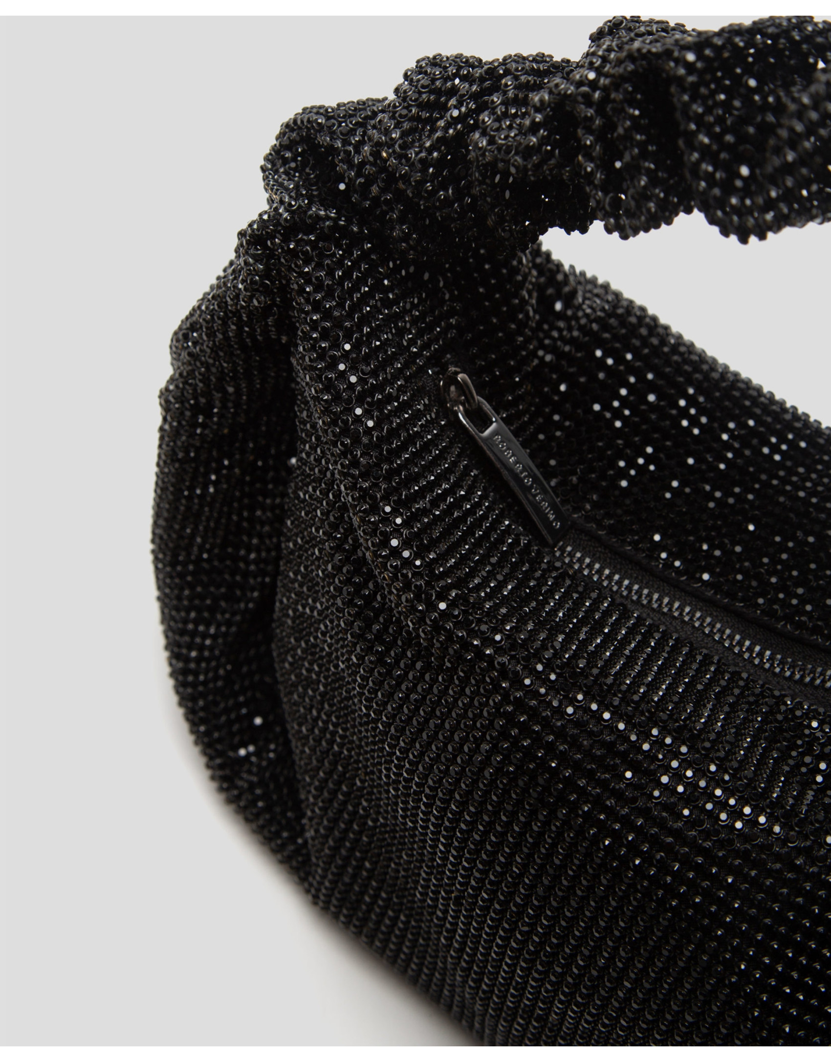 Bolso de mano Ariana Cristal Mesh negro